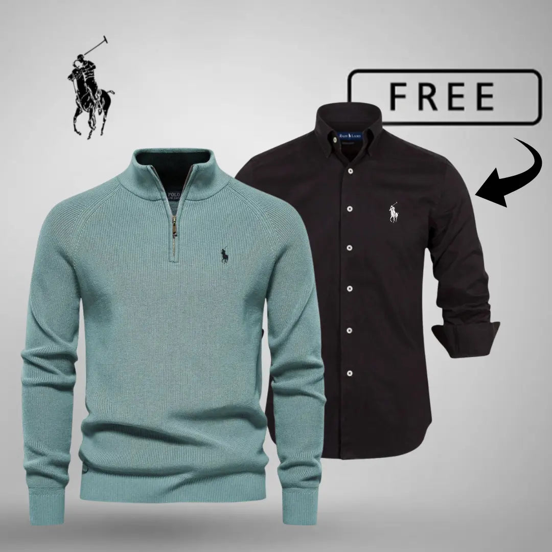 Style & Comfort Premium – Half-Zip Pullover + FREE Classic Hemd